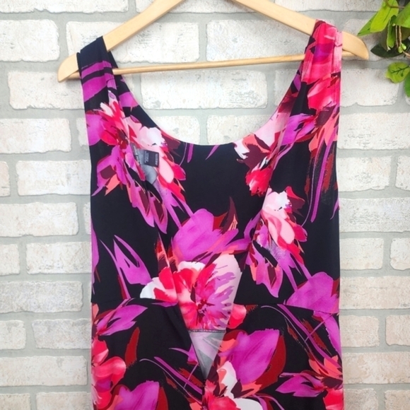 BISOU BISOU Floral Sleeveless Dress Size 12 - Picture 5 of 10